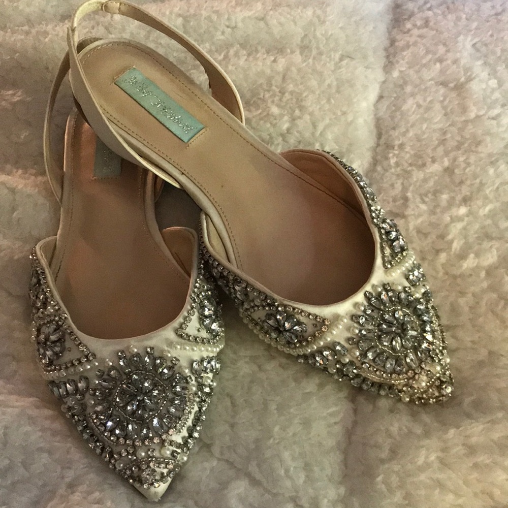 Betsy Johnson size 7 beaded flats.
